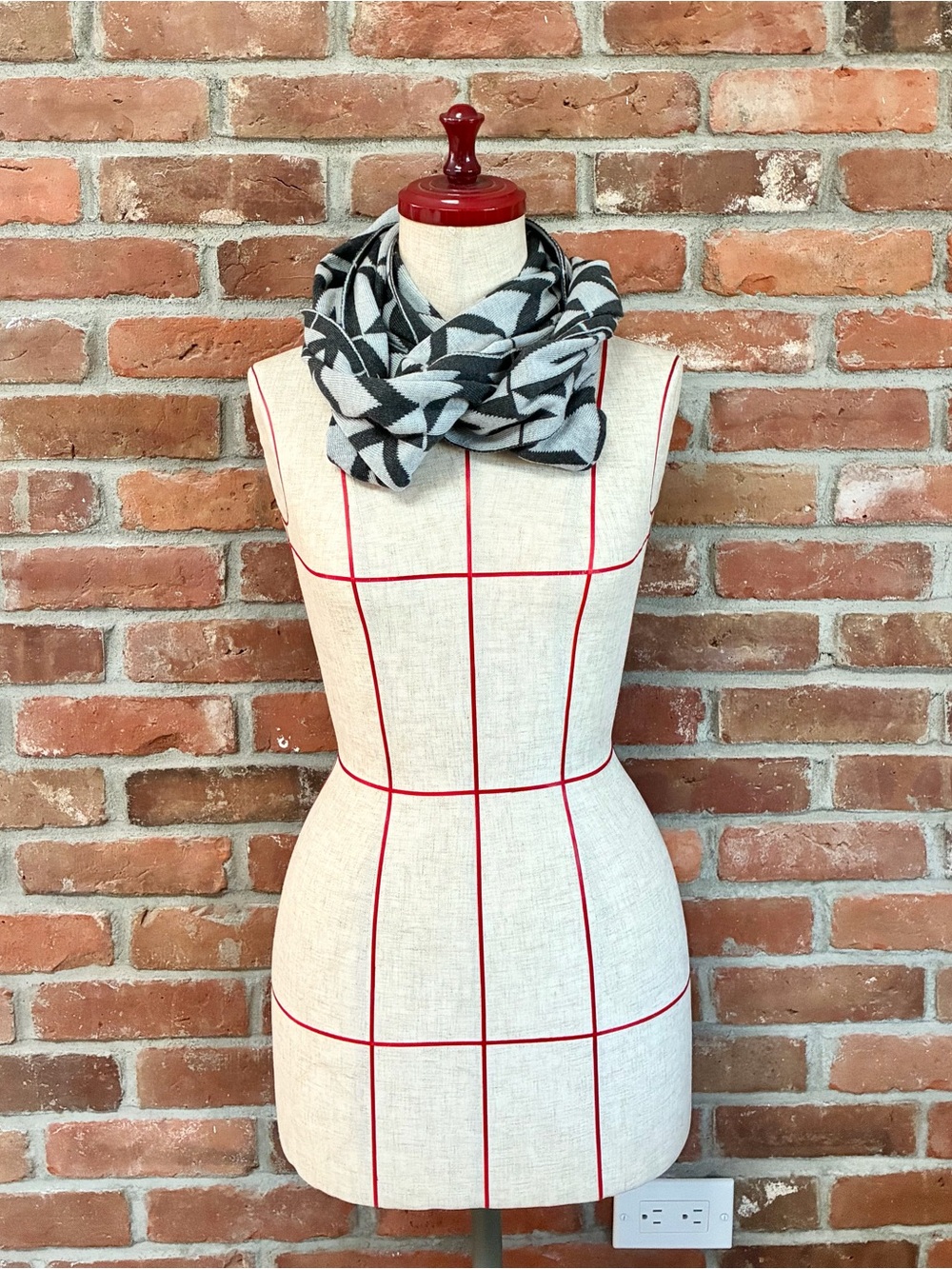 Michael Kors Grey and White Colorway Scarf
